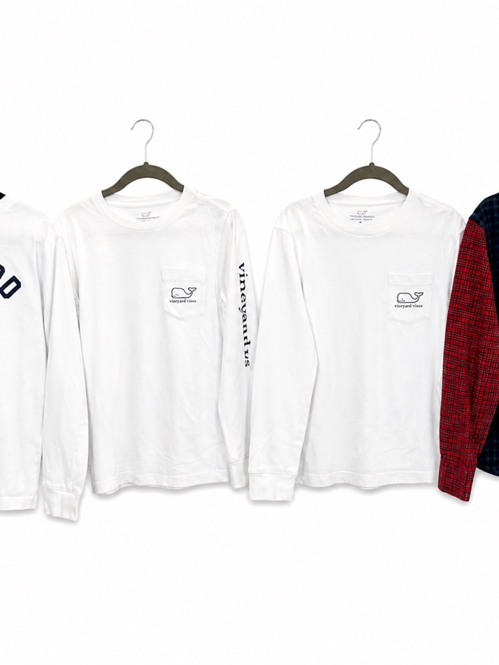 Vineyard Vines boys White Long-Sleeve Pocket Tee